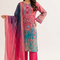 3 Piece - Digital Printed Embroidered Suit - 42501927
