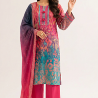 3 Piece - Digital Printed Embroidered Suit - 42501927