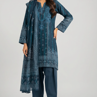 3 Piece - Digital Printed Embroidered Suit - 42501932