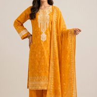 3 Piece - Digital Printed Embroidered Suit - 42501928