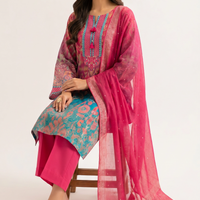3 Piece - Digital Printed Embroidered Suit - 42501927