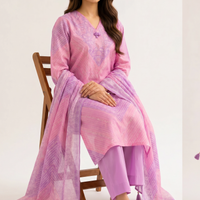 3 Piece - Digital Printed Embroidered Suit - 42501931