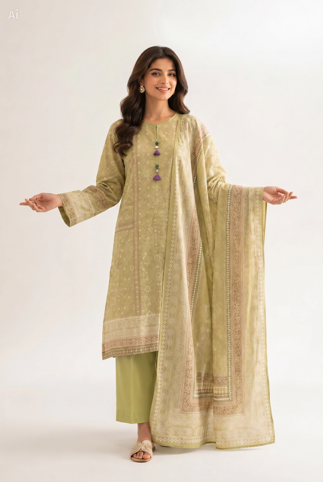 3 Piece - Digital Printed Suit - 42501941