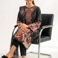 3 Piece - Digital Printed Embroidered Suit - 42501924