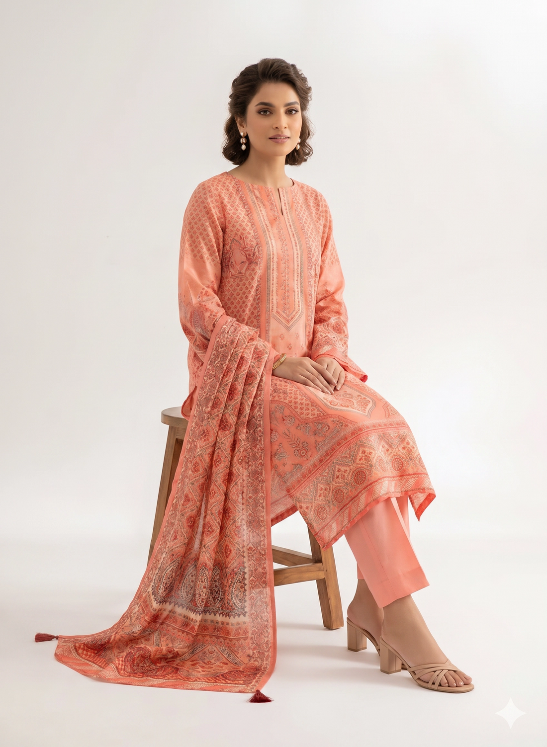 3 Piece - Digital Printed Suit - 42501937