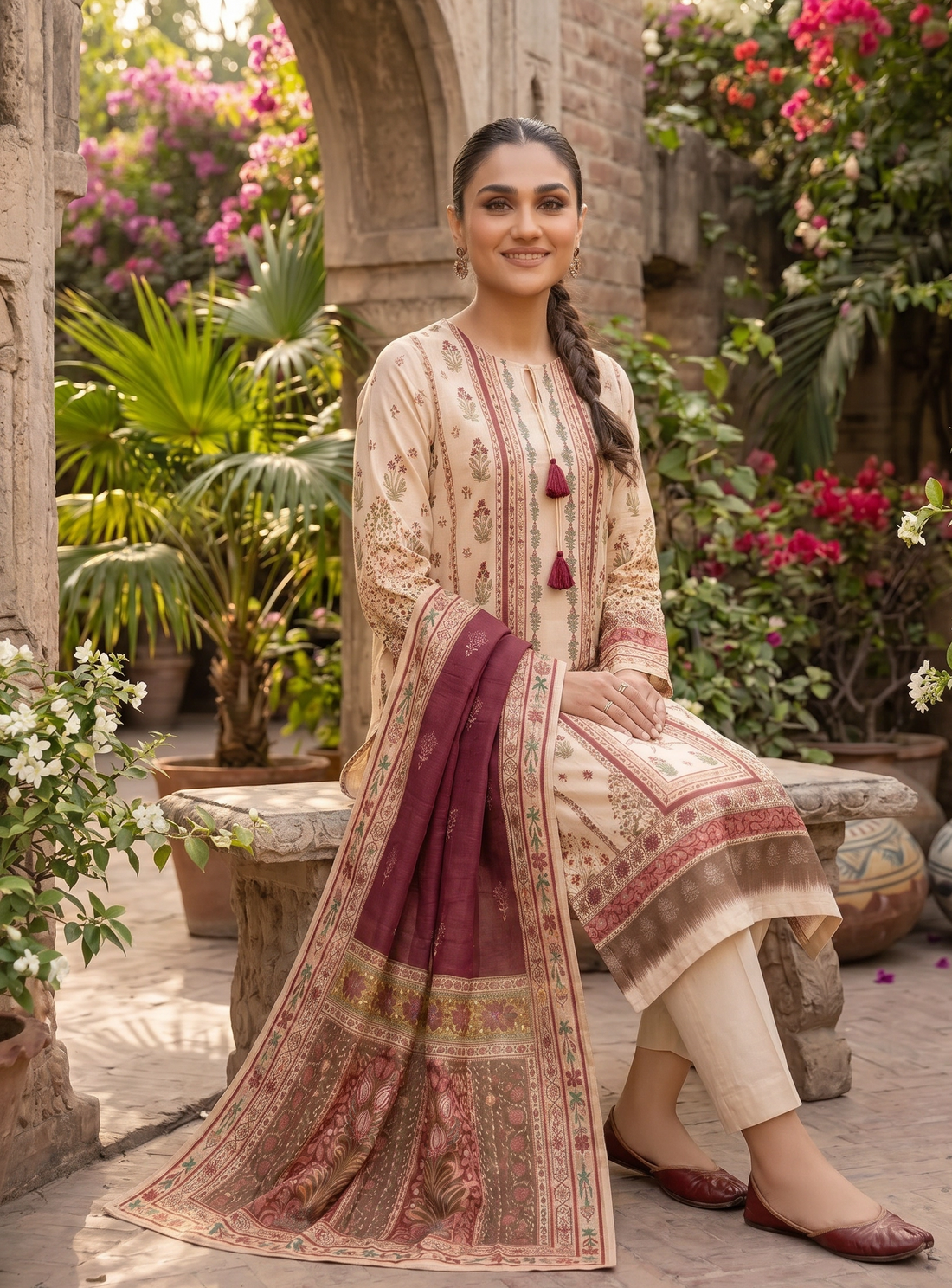 3 Piece - Digital Printed Suit - 42501939