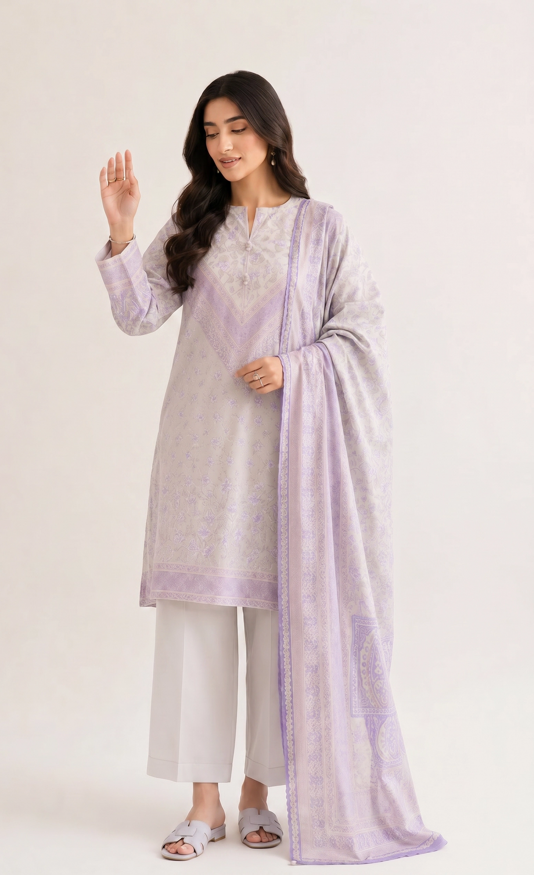 3 Piece - Digital Printed Suit - 42501942