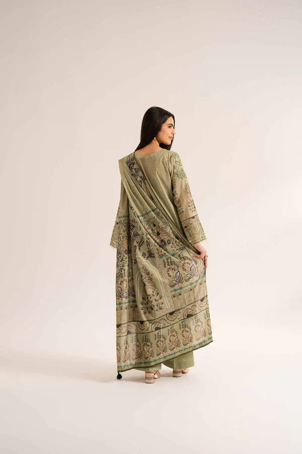 3 Piece - Digital Printed Embroidered Suit - 42501926