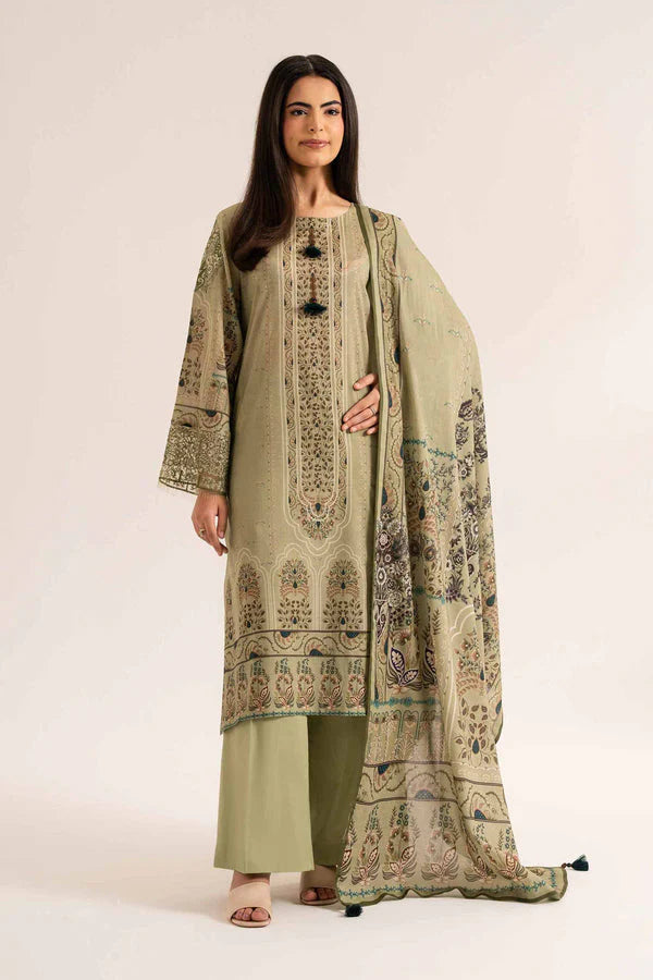 3 Piece - Digital Printed Embroidered Suit - 42501926