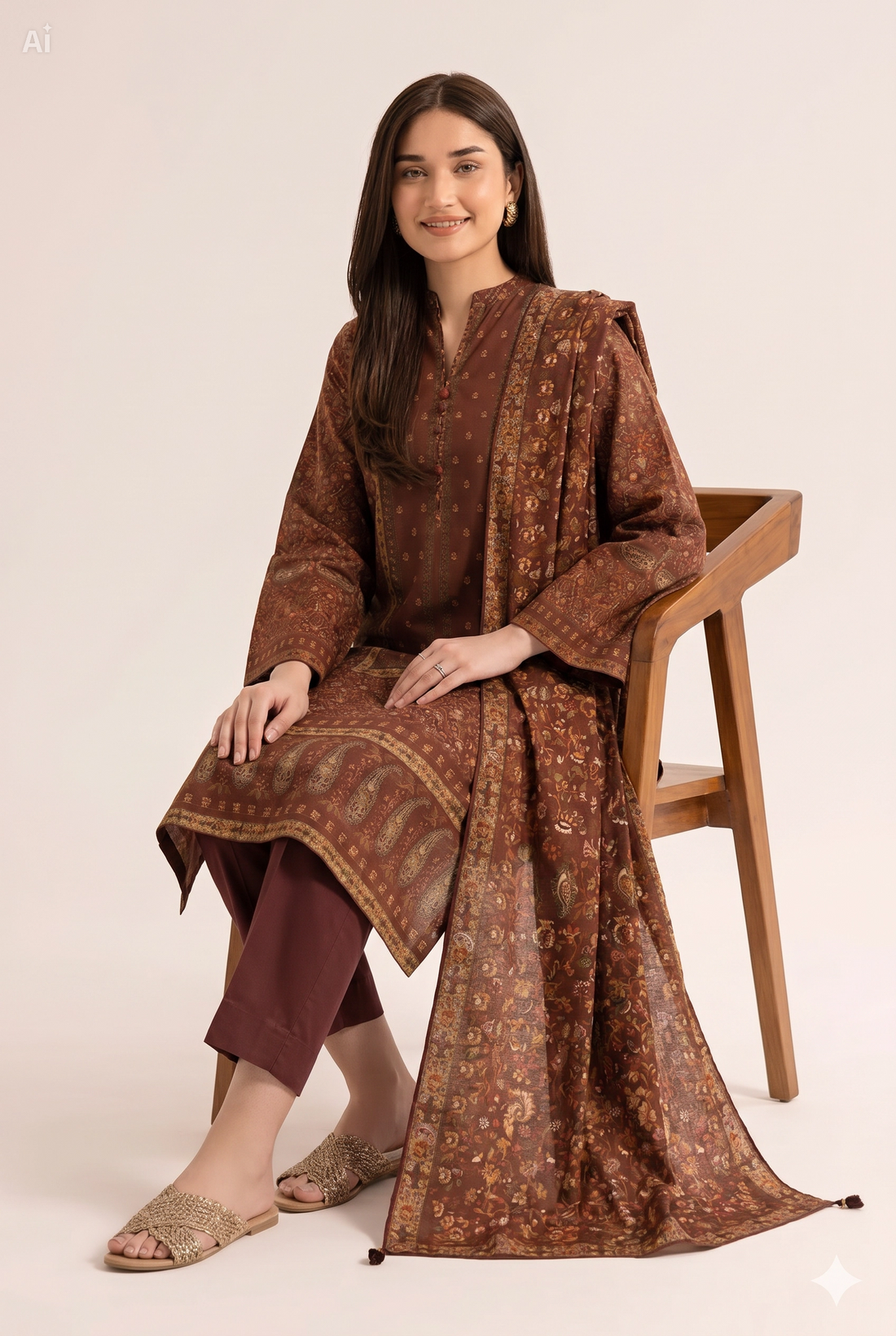 3 Piece - Digital Printed Suit - 42501943