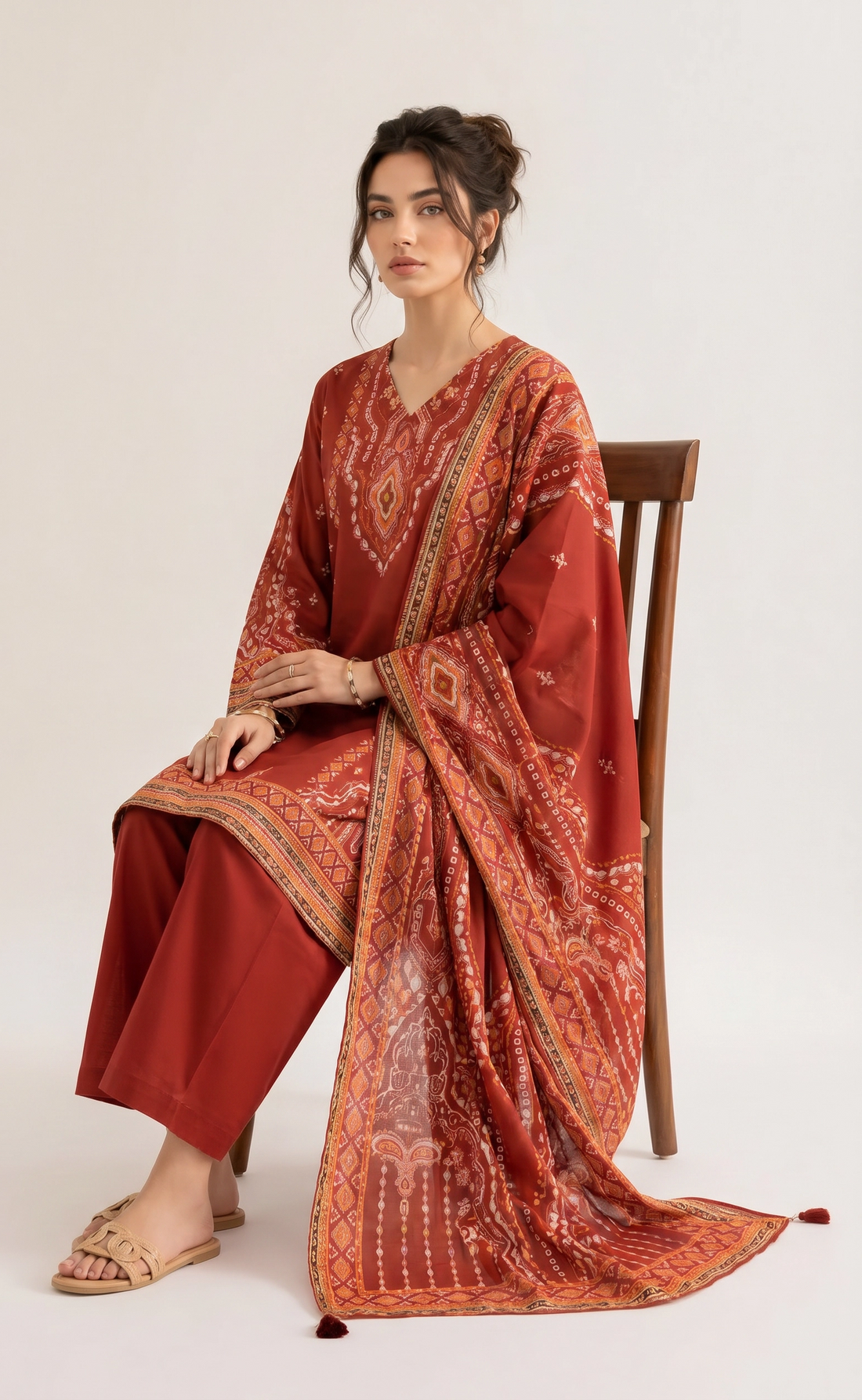 3 Piece - Digital Printed Suit - 42501936