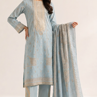 3 Piece - Digital Printed Embroidered Suit - 42501933